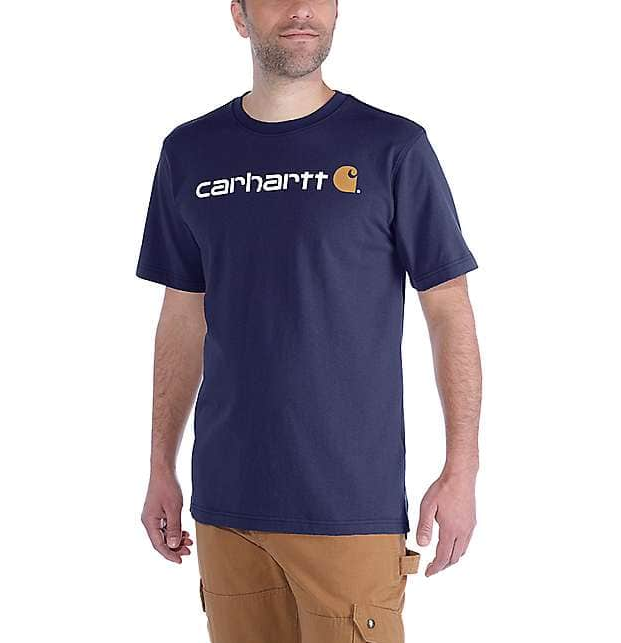 RELAXED FIT HEAVYWEIGHT SHORT-SLEEVE LOGO GRAPHIC 103361 NAVY