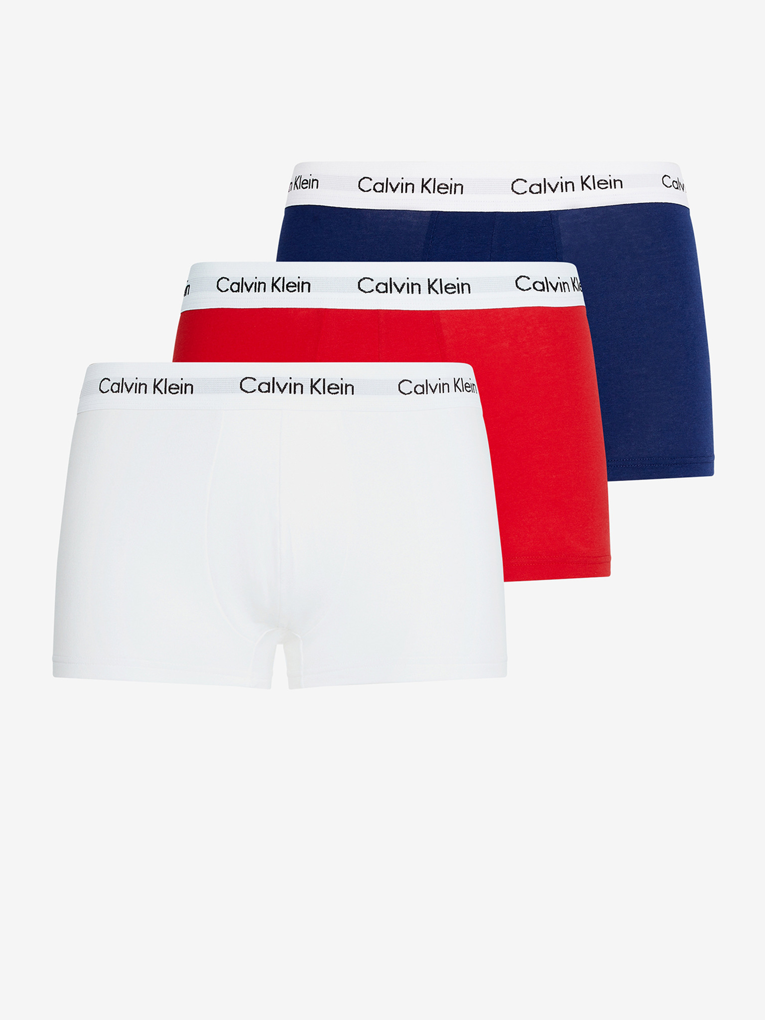 Calvin Klein 3 Pack Low Rise Trunks U2664G-I03 white/red/navy
