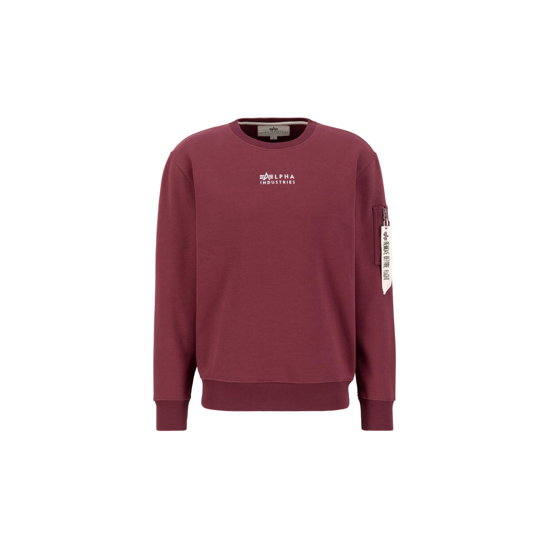 Organic EMB Sweater burgundy