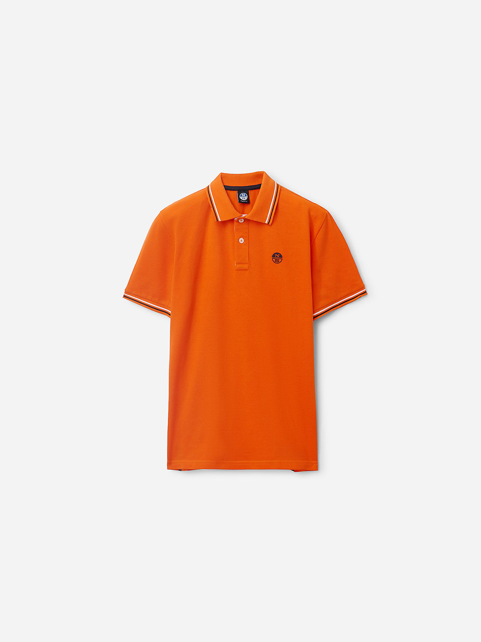Polo s/s w/embroidery summer red