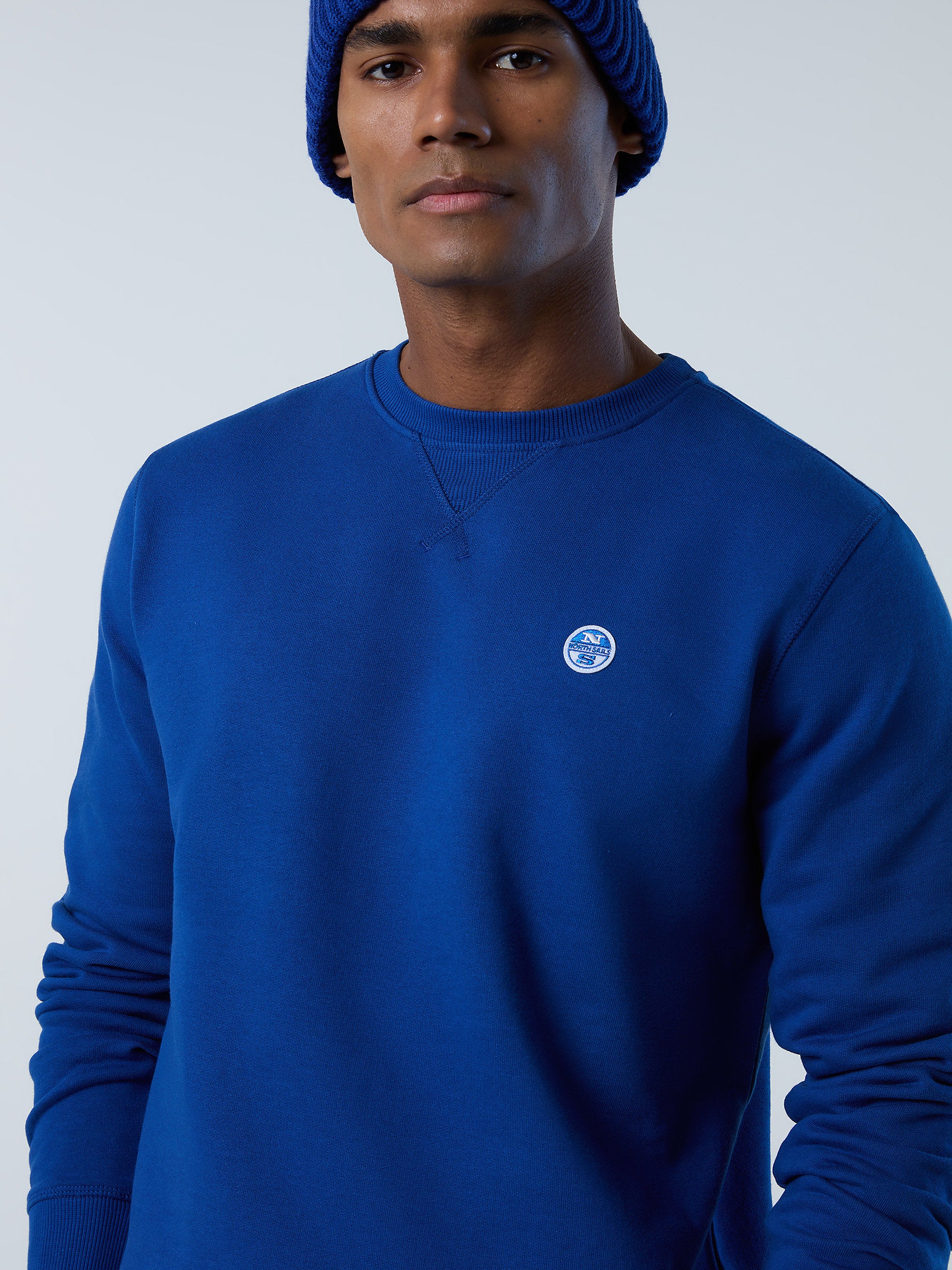 North Sails sweatshirt with logo ocean blue
