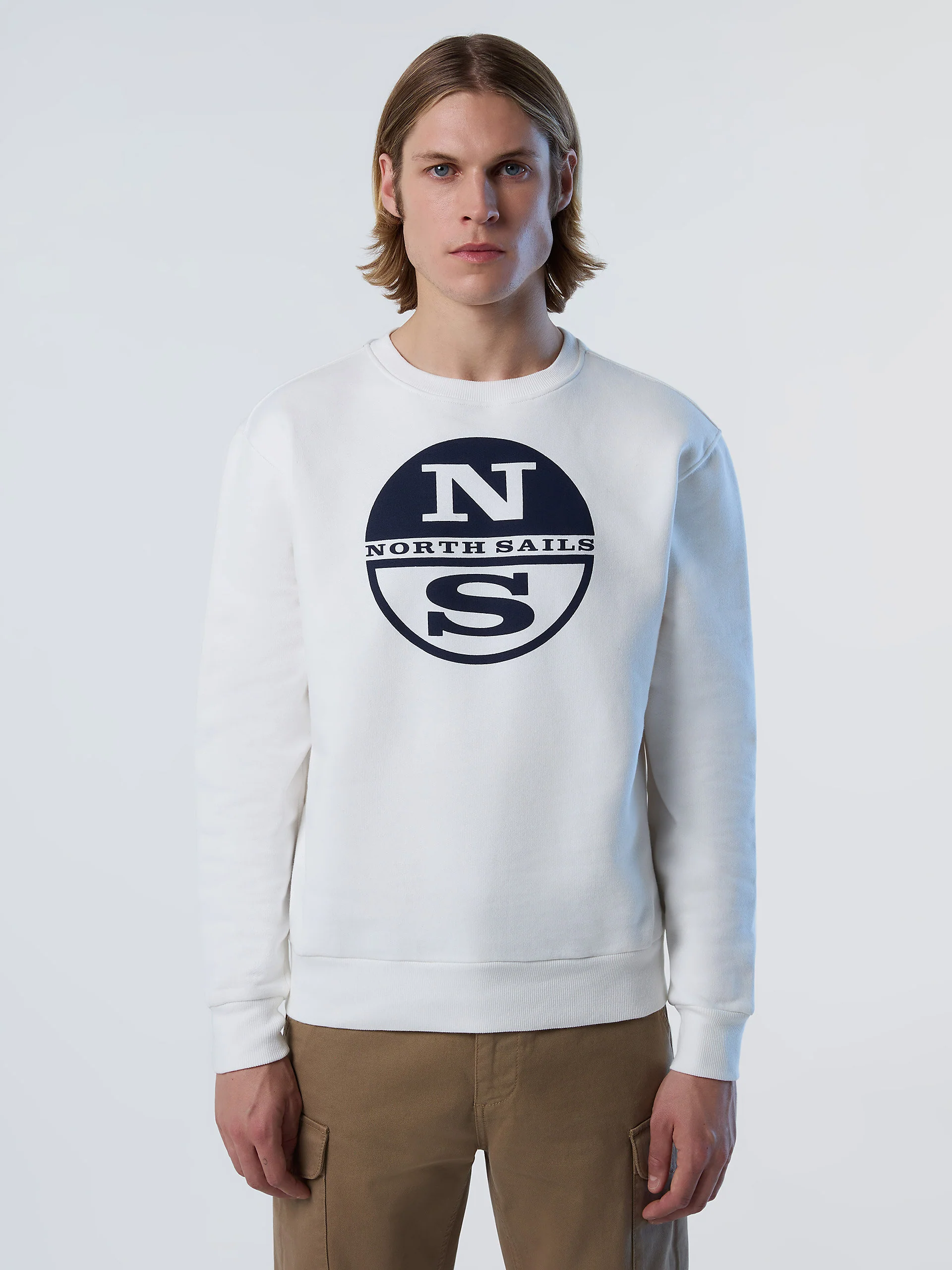 North Sails sweatshirt with big logo marshmallow