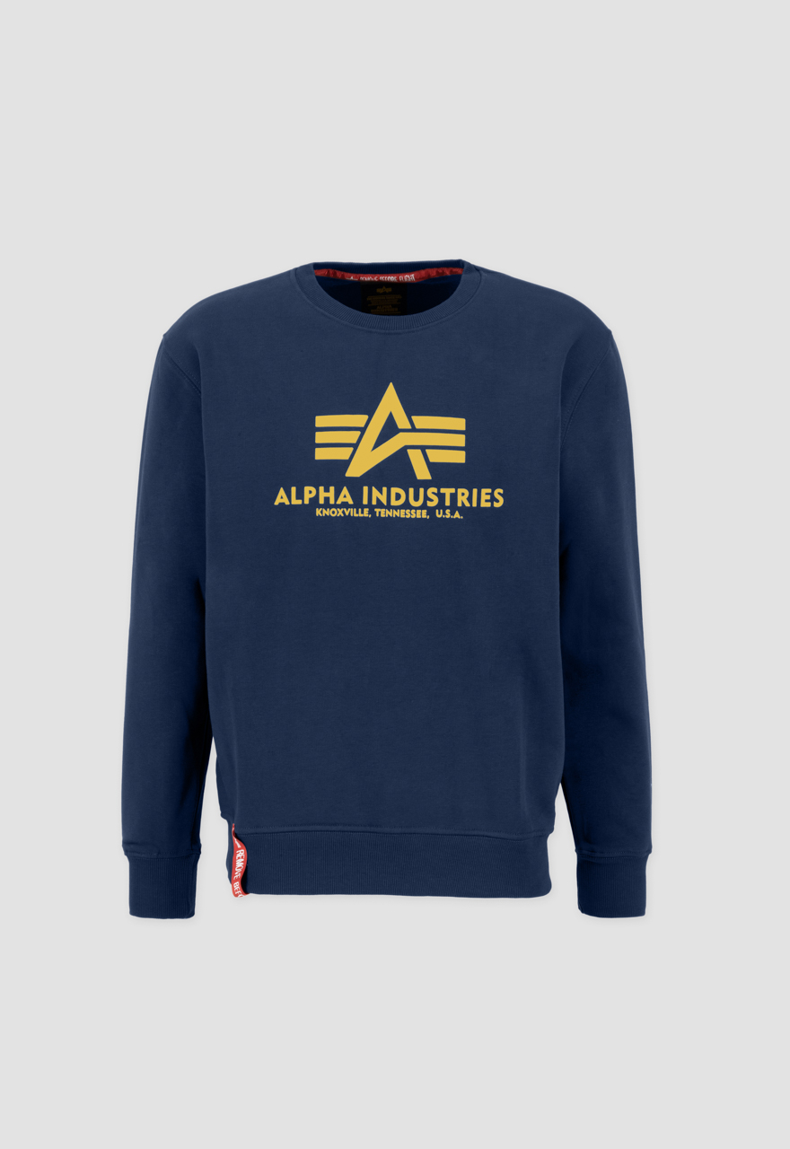 Basic Sweater new navy/wheat