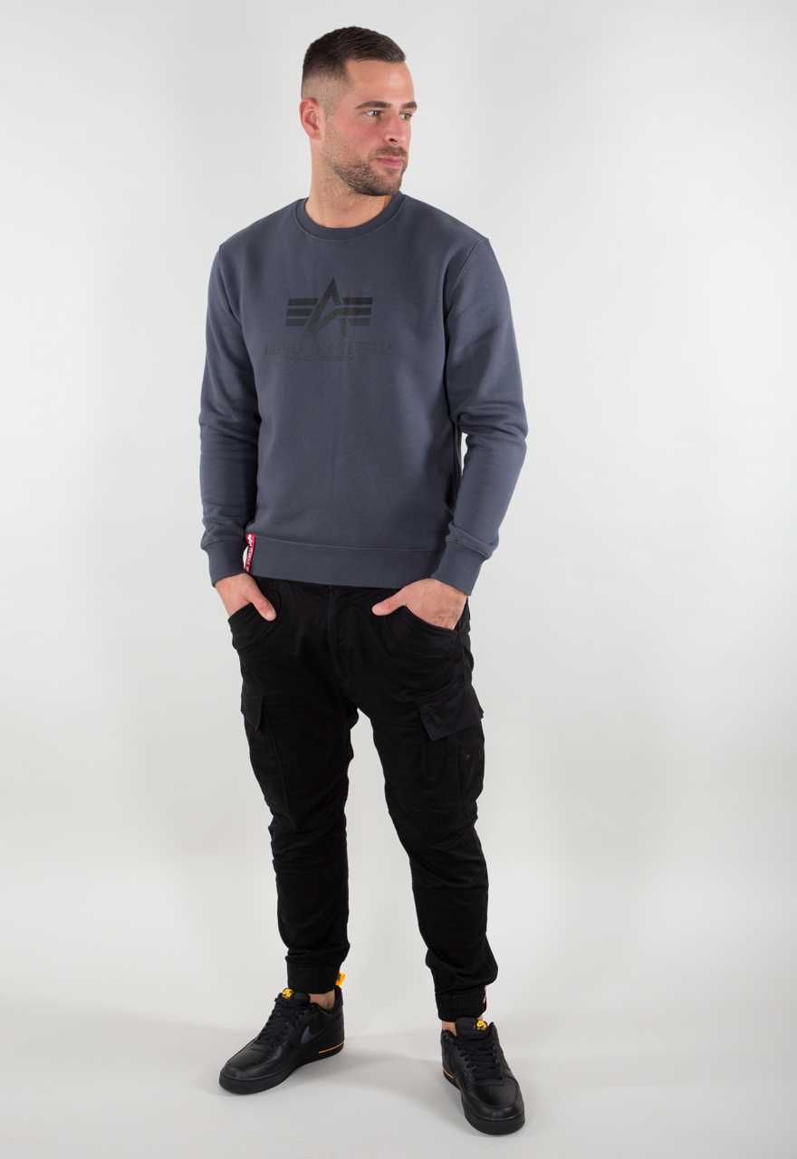 Basic Sweater greyblack/black