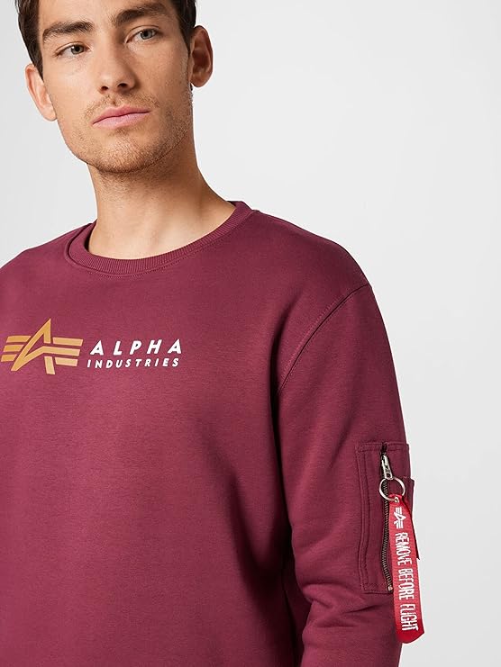 Alpha Label Sweater Vandal – burgundy shop