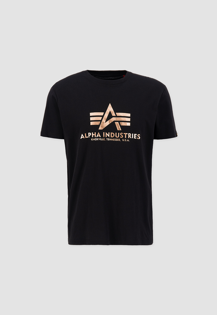 Basic T-Shirt Foil Print black/gold