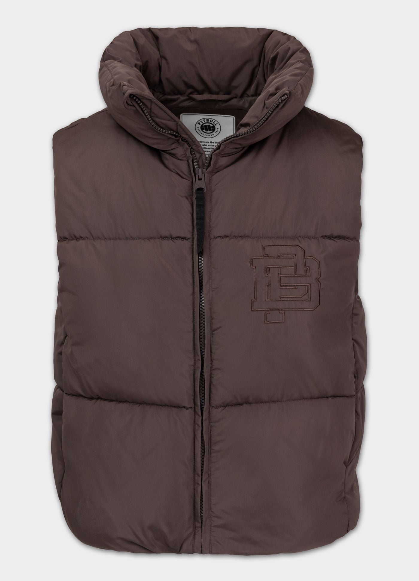 HARRIET PADDED VEST DARK CHOCOLATE
