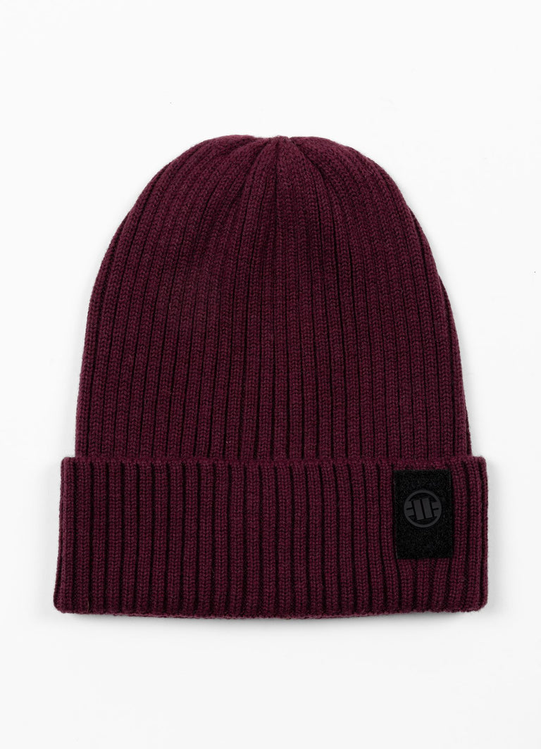 BEANIE VELCRO LOGO BURGUNDY